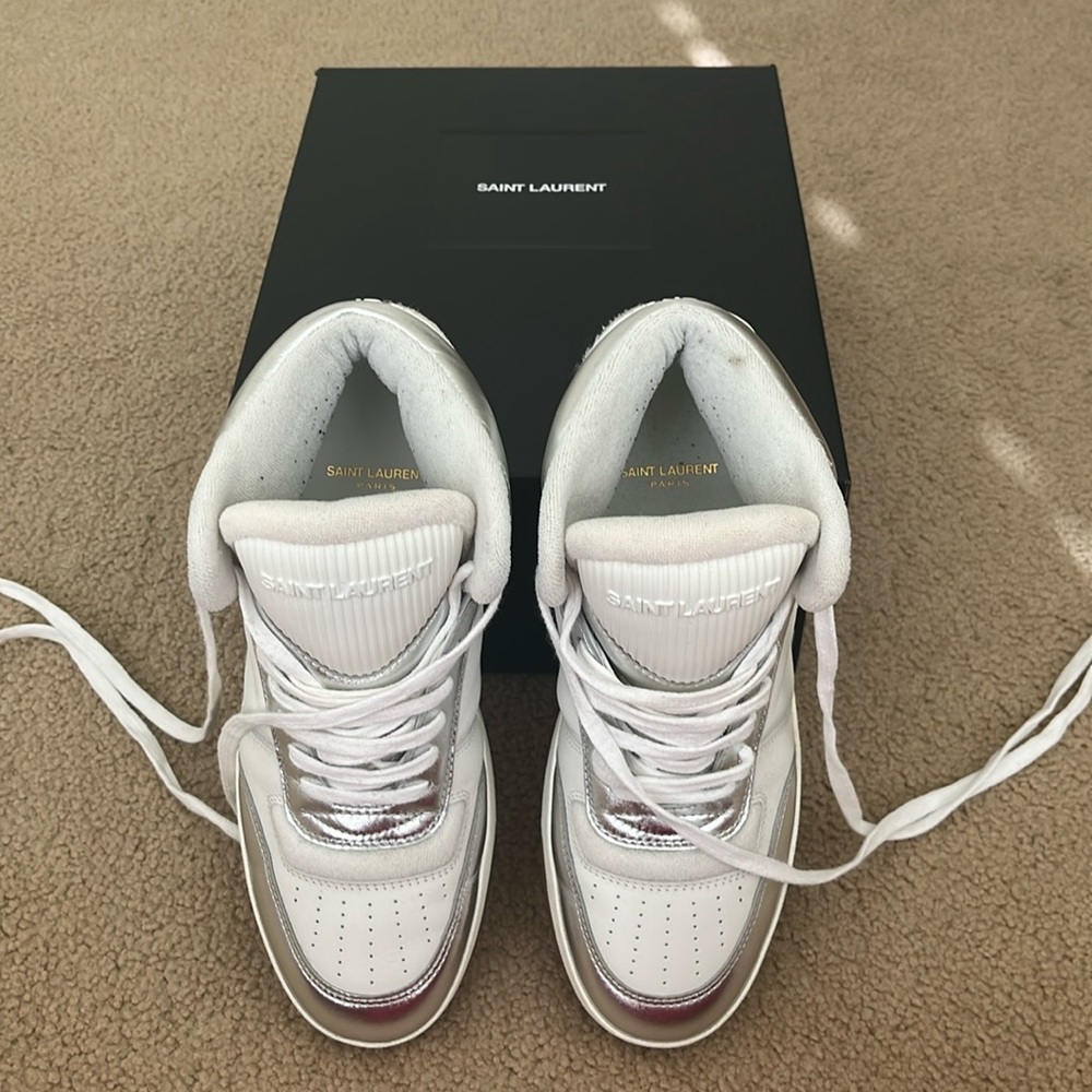 Saint Laurent SL/80 Mid Top Sneakers with box and extra laces - Picture 5 of 16